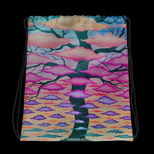 E - Tree clouds - Drawstring bag