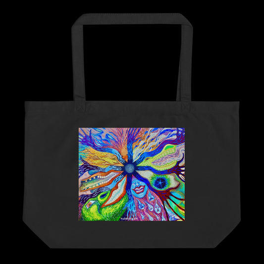 D - Smile - 20 x14 organic cotton tote bag