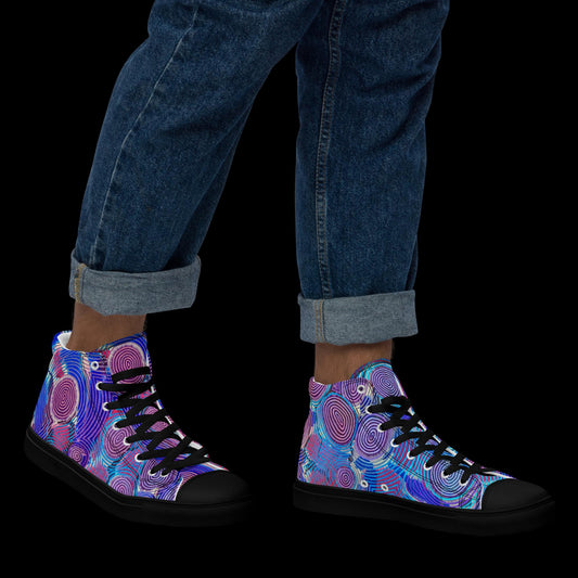 X - Abstract 1 - Men’s high top canvas shoes