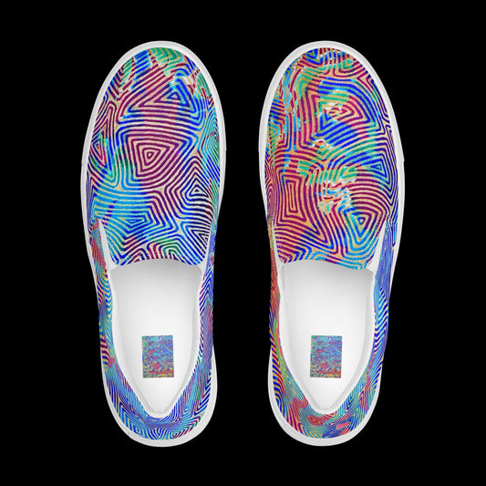 X - Abstract 4 - Men’s slip-on canvas shoes