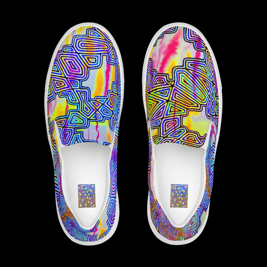 X - Abstract 7 - Men’s slip-on canvas shoes