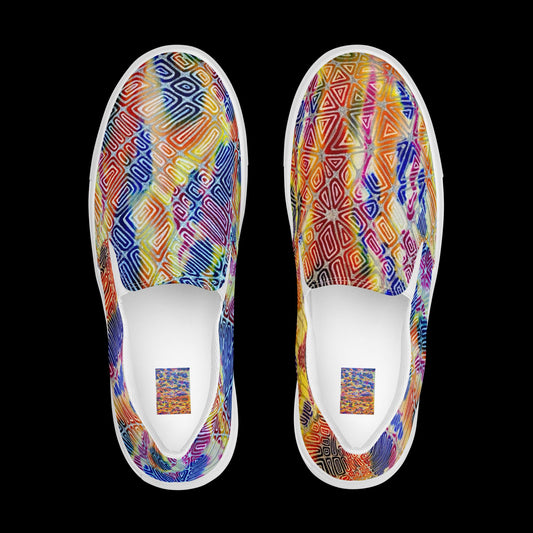 X - Abstract 3 - Men’s slip-on canvas shoes