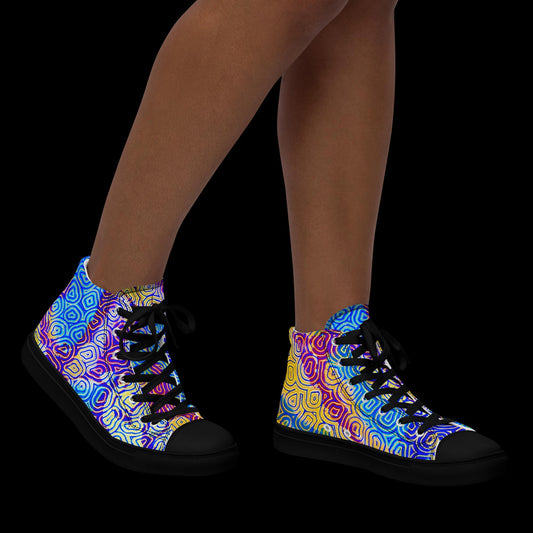 X - Abstract 10 - Women’s high top canvas shoes