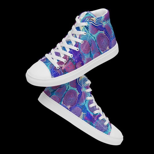 X - Abstract 1 - Women’s high top canvas shoes