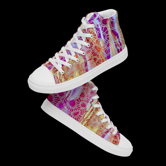 X - Abstract 8 - Women’s high top canvas shoes