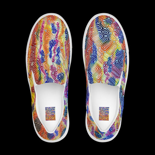 X - Abstract 3 - Women’s slip-on canvas shoes